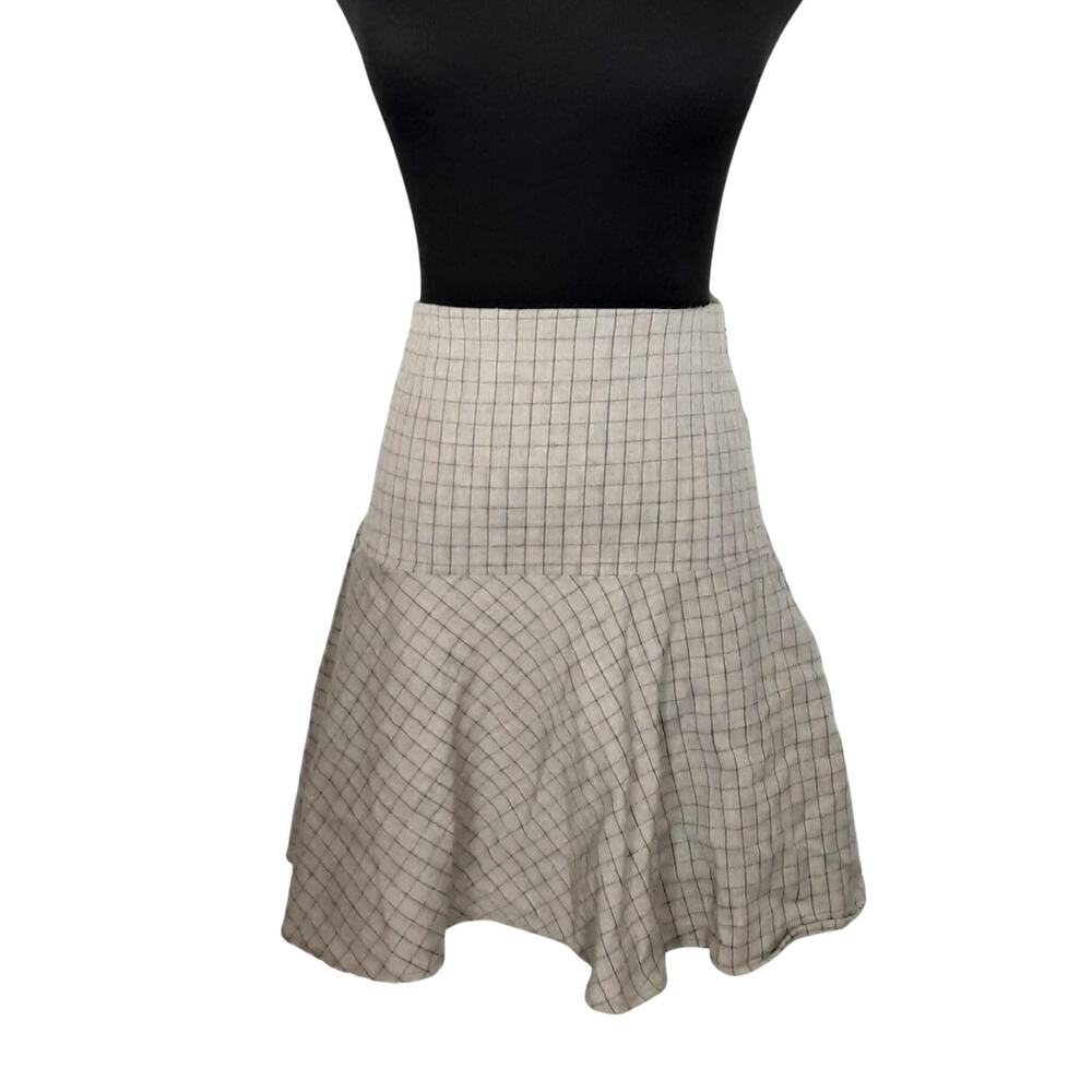 Lauren Ralph Lauren Green Label Y2K Micro Mini Skirt Wool Blend Gray Womens 0